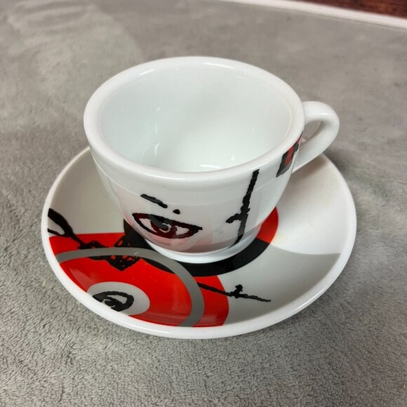 Toscana Espresso Abstract Art Artistic Cup & Saucer Set of 6 - Picture 5 of 16